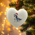 Sprocker Black & White in Santa Hat Christmas Heart Bauble